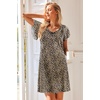image:imageEkouaer Nightgowns for Women Short Sleeve Night Gown Comfy Sleep ShirtBrown Leopard