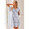image:imageEkouaer Nightgowns for Women Short Sleeve Night Gown Comfy Sleep ShirtGray Stars
