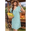 image:imageEkouaer Nightgowns for Women Short Sleeve Night Gown Comfy Sleep ShirtGreen White Flowers