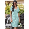 image:imageEkouaer Nightgowns for Women Short Sleeve Night Gown Comfy Sleep ShirtGreen White Flowers