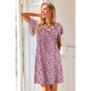 image:imageEkouaer Nightgowns for Women Short Sleeve Night Gown Comfy Sleep ShirtPink Leopard Print
