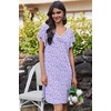image:imageEkouaer Nightgowns for Women Short Sleeve Night Gown Comfy Sleep ShirtPurple Polka Dots