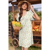 image:imageEkouaer Nightgowns for Women Short Sleeve Night Gown Comfy Sleep ShirtYellow Floral