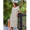 image:imageEkouaer Nightgowns for Women with Pockets Short Sleeve Henley SleepshirtsFloral and Leaf