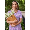 image:imageEkouaer Nightgowns for Women with Pockets Short Sleeve Henley SleepshirtsPurple Floral