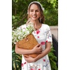 image:imageEkouaer Nightgowns for Women with Pockets Short Sleeve Henley SleepshirtsRed Rose