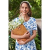 image:imageEkouaer Nightgowns for Women with Pockets Short Sleeve Henley SleepshirtsWhite Blue Floral