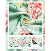 image:imageEkouaer Nightgowns for Women with Pockets Short Sleeve Henley SleepshirtsWhite Purple Floral