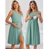 image:imageEkouaer Nursing Gown and Robe Set Labor Delivery Nightgown Hospital DressCeladon Green