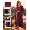image:imageEkouaer Nursing Gown and Robe Set Labor Delivery Nightgown Hospital DressMaroon