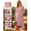 image:imageEkouaer Nursing Gown and Robe Set Labor Delivery Nightgown Hospital DressMauve