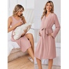 image:imageEkouaer Nursing Gown and Robe Set Labor Delivery Nightgown Hospital DressMauve