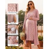 image:imageEkouaer Nursing Gown and Robe Set Labor Delivery Nightgown Hospital DressMauve Heart