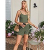 image:imageEkouaer Pajamas for Women Set 3 Piece Soft Waffle Knit Loungewear OutfitArmy Green