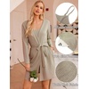 image:imageEkouaer Pajamas for Women Set 3 Piece Soft Waffle Knit Loungewear OutfitKhaki