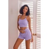 image:imageEkouaer Pajamas for Women Set 3 Piece Soft Waffle Knit Loungewear OutfitLight Purple