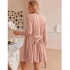 image:imageEkouaer Pajamas for Women Set 3 Piece Soft Waffle Knit Loungewear OutfitPink