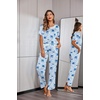 image:imageEkouaer Pajamas for Women Set Silky Satin 2 Piece Lounge Sets with PocketsBoho Elephant
