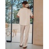 image:imageEkouaer Pajamas for Women Set Silky Satin 2 Piece Lounge Sets with PocketsChampagne