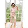 image:imageEkouaer Pajamas for Women Set Silky Satin 2 Piece Lounge Sets with PocketsChampagne Striped