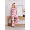 image:imageEkouaer Pajamas for Women Set Silky Satin 2 Piece Lounge Sets with PocketsCheetah