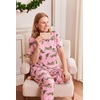 image:imageEkouaer Pajamas for Women Set Silky Satin 2 Piece Lounge Sets with PocketsCheetah