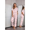 image:imageEkouaer Pajamas for Women Set Silky Satin 2 Piece Lounge Sets with PocketsCute Puppy