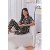 image:imageEkouaer Pajamas for Women Set Silky Satin 2 Piece Lounge Sets with PocketsEspresso Martini