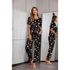 image:imageEkouaer Pajamas for Women Set Silky Satin 2 Piece Lounge Sets with PocketsEspresso Martini