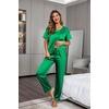 image:imageEkouaer Pajamas for Women Set Silky Satin 2 Piece Lounge Sets with PocketsFresh Green