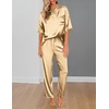 image:imageEkouaer Pajamas for Women Set Silky Satin 2 Piece Lounge Sets with PocketsGold
