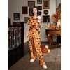 image:imageEkouaer Pajamas for Women Set Silky Satin 2 Piece Lounge Sets with PocketsHalloween