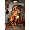 image:imageEkouaer Pajamas for Women Set Silky Satin 2 Piece Lounge Sets with PocketsHalloween