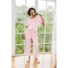 image:imageEkouaer Pajamas for Women Set Silky Satin 2 Piece Lounge Sets with PocketsPink Leopard Print