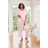 image:imageEkouaer Pajamas for Women Set Silky Satin 2 Piece Lounge Sets with PocketsPink Leopard Print