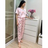 image:imageEkouaer Pajamas for Women Set Silky Satin 2 Piece Lounge Sets with PocketsPink Love