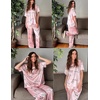 image:imageEkouaer Pajamas for Women Set Silky Satin 2 Piece Lounge Sets with PocketsPink Love