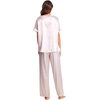 image:imageEkouaer Pajamas for Women Set Silky Satin 2 Piece Lounge Sets with PocketsPink Stripes