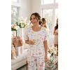 image:imageEkouaer Pajamas for Women Set Silky Satin 2 Piece Lounge Sets with PocketsWatercolor Bow