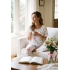 image:imageEkouaer Pajamas for Women Set Silky Satin 2 Piece Lounge Sets with PocketsWatercolor Bow