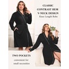 image:imageEkouaer Plus Size Robes for Women Soft Bathrobe V Neck Soft Maternity RobeAblack