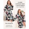 image:imageEkouaer Plus Size Robes for Women Soft Bathrobe V Neck Soft Maternity RobeBigleafpink