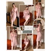 image:imageEkouaer Plus Size Robes for Women Soft Bathrobe V Neck Soft Maternity RobePink