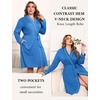 image:imageEkouaer Plus Size Robes for Women Soft Bathrobe V Neck Soft Maternity RobeSky Blue