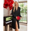 image:imageEkouaer Robe for Women Long Knit Kimono Bathrobe Soft Lightweight SleepwearBlack