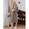 image:imageEkouaer Robe for Women Long Knit Kimono Bathrobe Soft Lightweight SleepwearCoffee Brown
