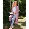 image:imageEkouaer Robe for Women Long Knit Kimono Bathrobe Soft Lightweight SleepwearDusty Rose