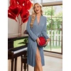 image:imageEkouaer Robe for Women Long Knit Kimono Bathrobe Soft Lightweight SleepwearHazy Blue