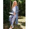 image:imageEkouaer Robe for Women Long Knit Kimono Bathrobe Soft Lightweight SleepwearHazy Blue