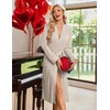 image:imageEkouaer Robe for Women Long Knit Kimono Bathrobe Soft Lightweight SleepwearOatmeal